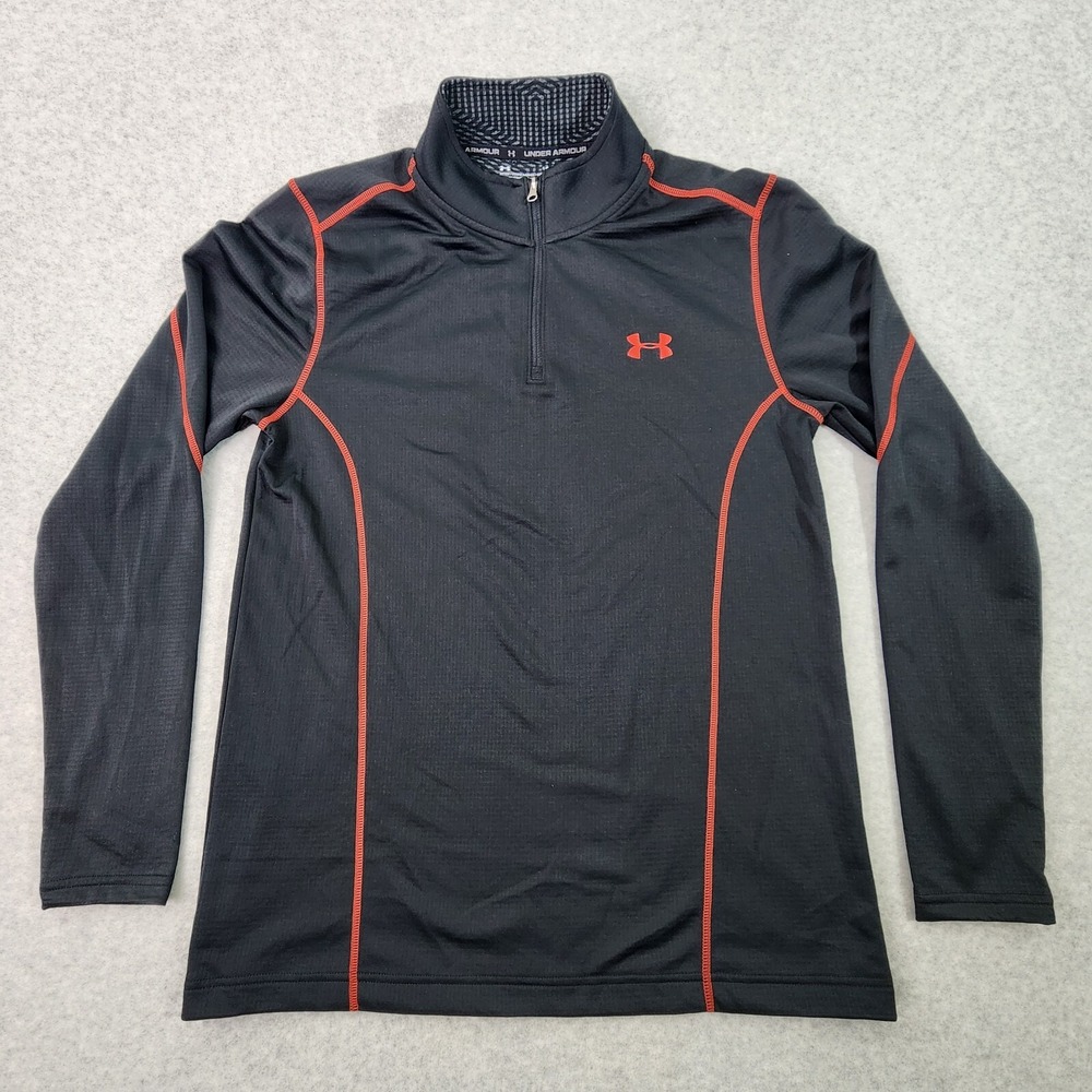 Under Armour Pullover Unisex Adult Large Black ColdGear 1/4 Zip Athleticwear